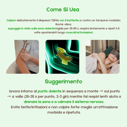 Strumento 128 Hz - Per sollievo da dolori e tensioni in pochi minuti